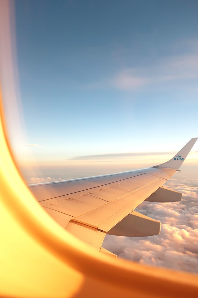 Plane Flying Looking Out Window