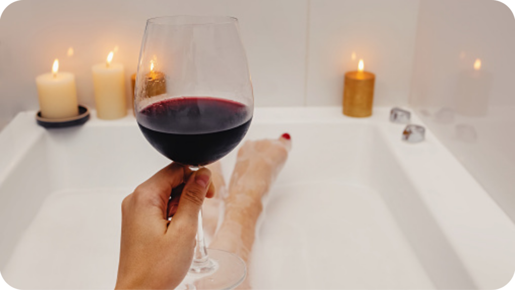 Wine Red Bath Candles